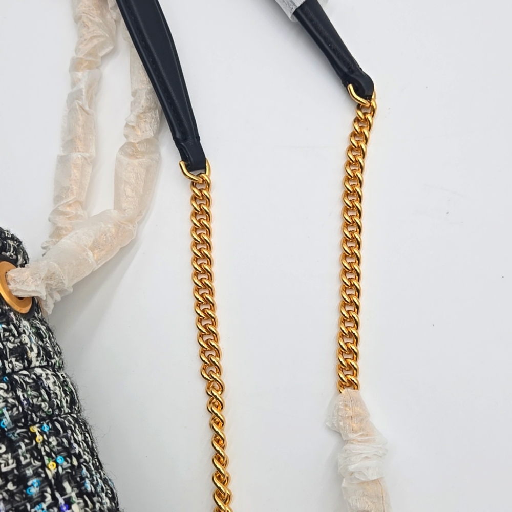 #120 - NWT - Kate Spade New York Evelyn Sequin Tweed Small Shoulder Crossbody - Picture 16 of 16